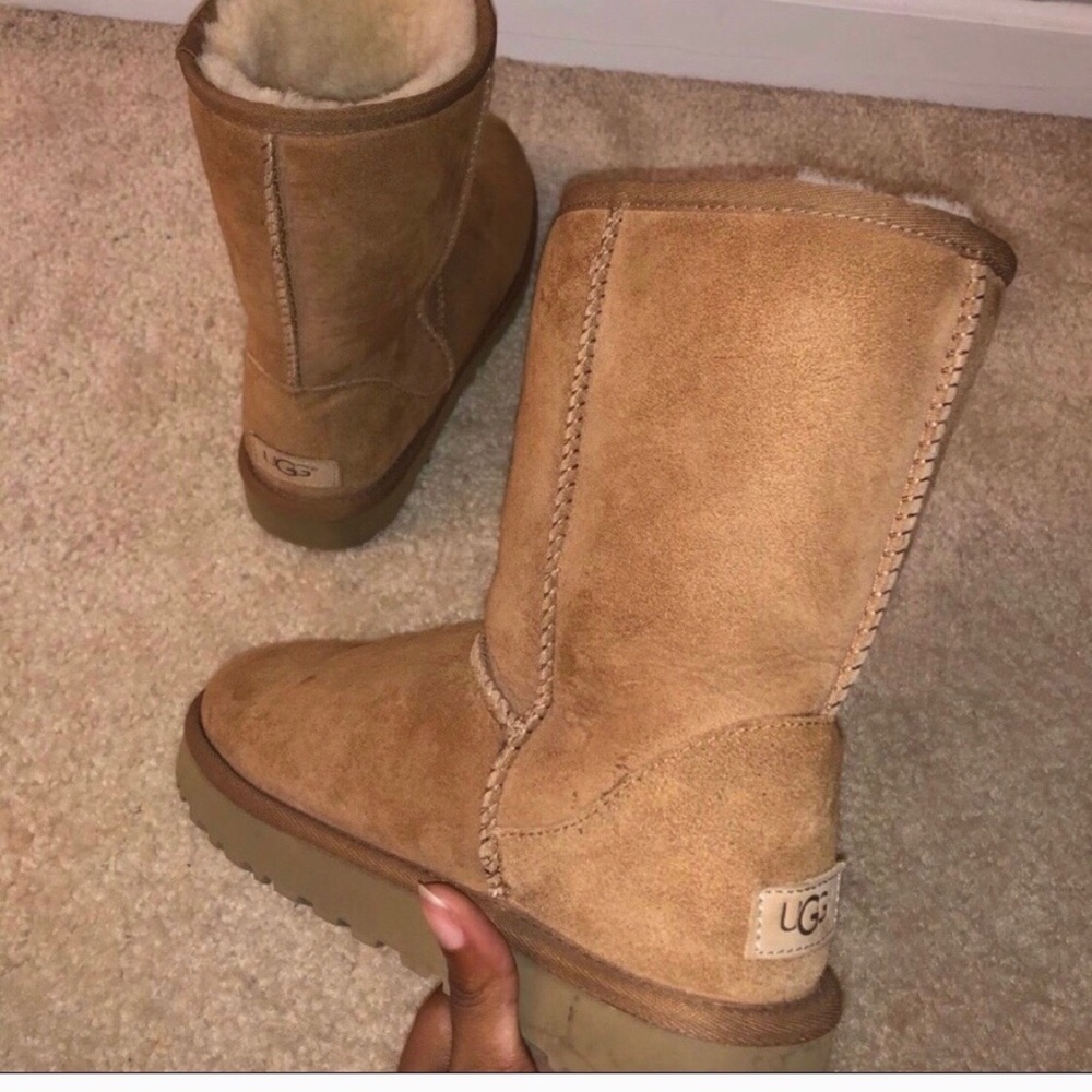 chesnut short boot uggs size 8